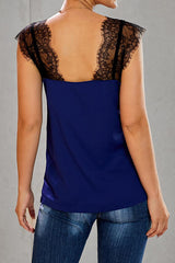 Lace Trim Sweetheart Neck Cami - Flyclothing LLC