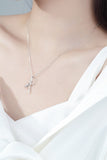 Zircon Bow Pendant Necklace - Flyclothing LLC