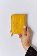 David Jones Texture PU Leather Mini Wallet - Trendsi