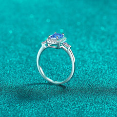 1 Carat Moissanite 925 Sterling Silver Ring - Flyclothing LLC