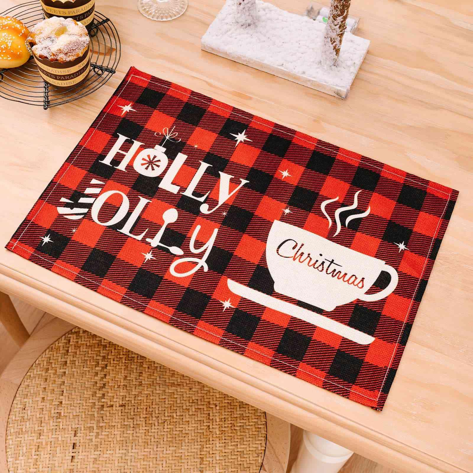 Assorted 2-Piece Plaid Placemats - Trendsi