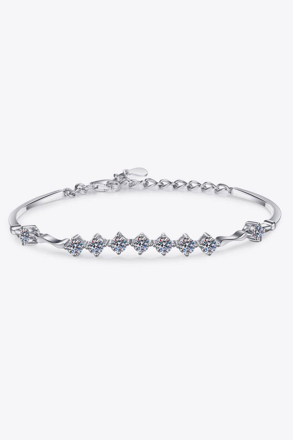 Moissanite 925 Sterling Silver Bracelet - Flyclothing LLC