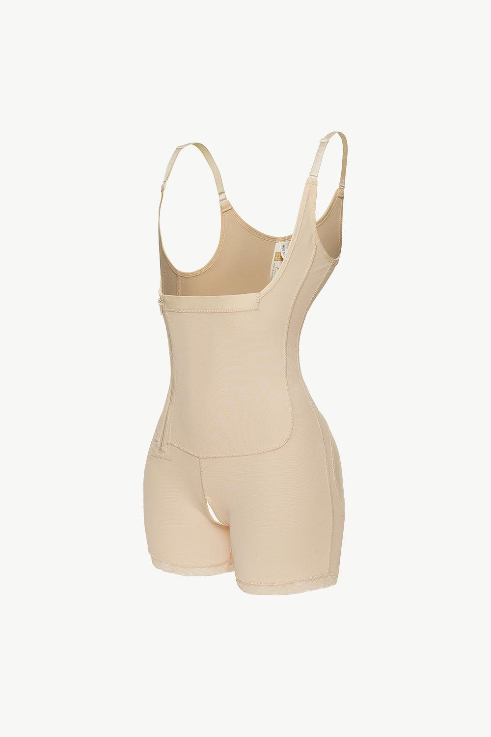 Full Size Side Zipper Under-Bust Shaping Bodysuit - Trendsi