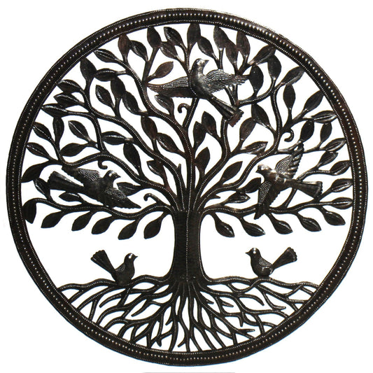 Birds on Roots Tree of Life Wall Art - Croix des Bouquets - Flyclothing LLC