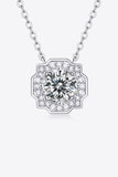 1 Carat Moissanite Flower Shape Pendant Chain Necklace - Flyclothing LLC