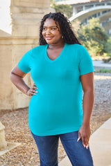 Basic Bae Full Size V-Neck Short Sleeve T-Shirt - Flyclothing LLC