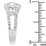 Double Band Cubic Zirconia Engagement Ring - JGI