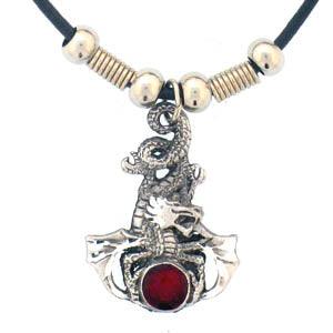 Dragon & Stone Adjustable Cord Necklace - Siskiyou Buckle