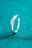 Moissanite Rhodium-Plated Ring - Flyclothing LLC