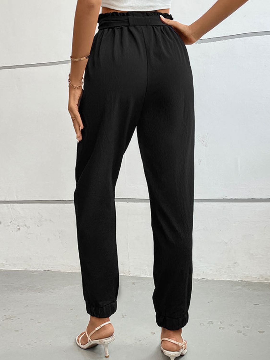 Tie Front Long Pants - Flyclothing LLC