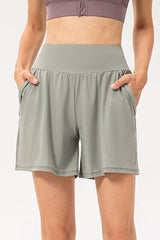 Pocketed Elastic Waist Active Shorts - Flyclothing LLC