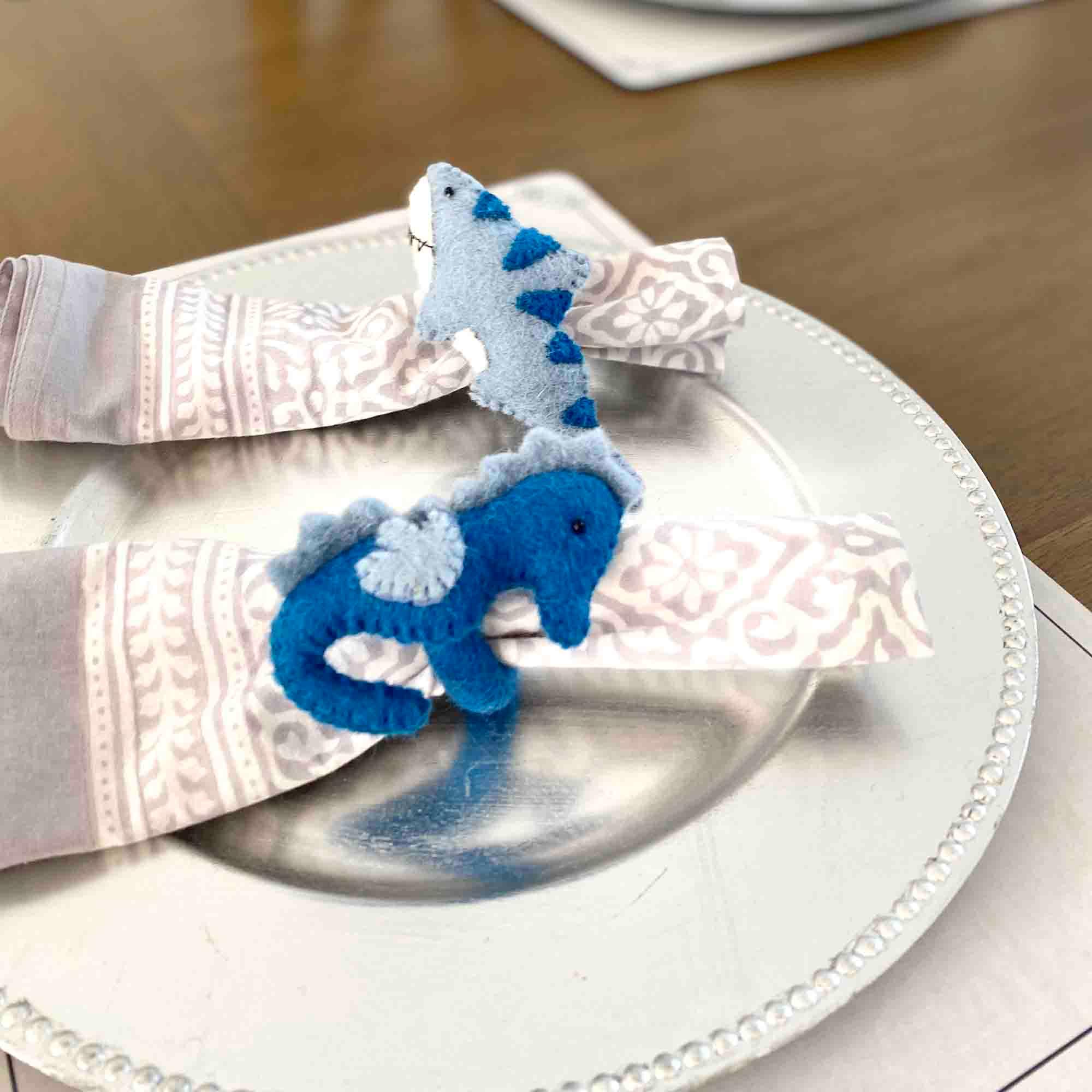 Nautical Shark, Whale & Seahorse Felt Napkin Rings, Set of 4 - Flyclothing LLC