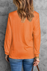 Round Neck Long Sleeve Top - Flyclothing LLC