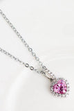 1 Carat Moissanite Heart Pendant Necklace - Trendsi