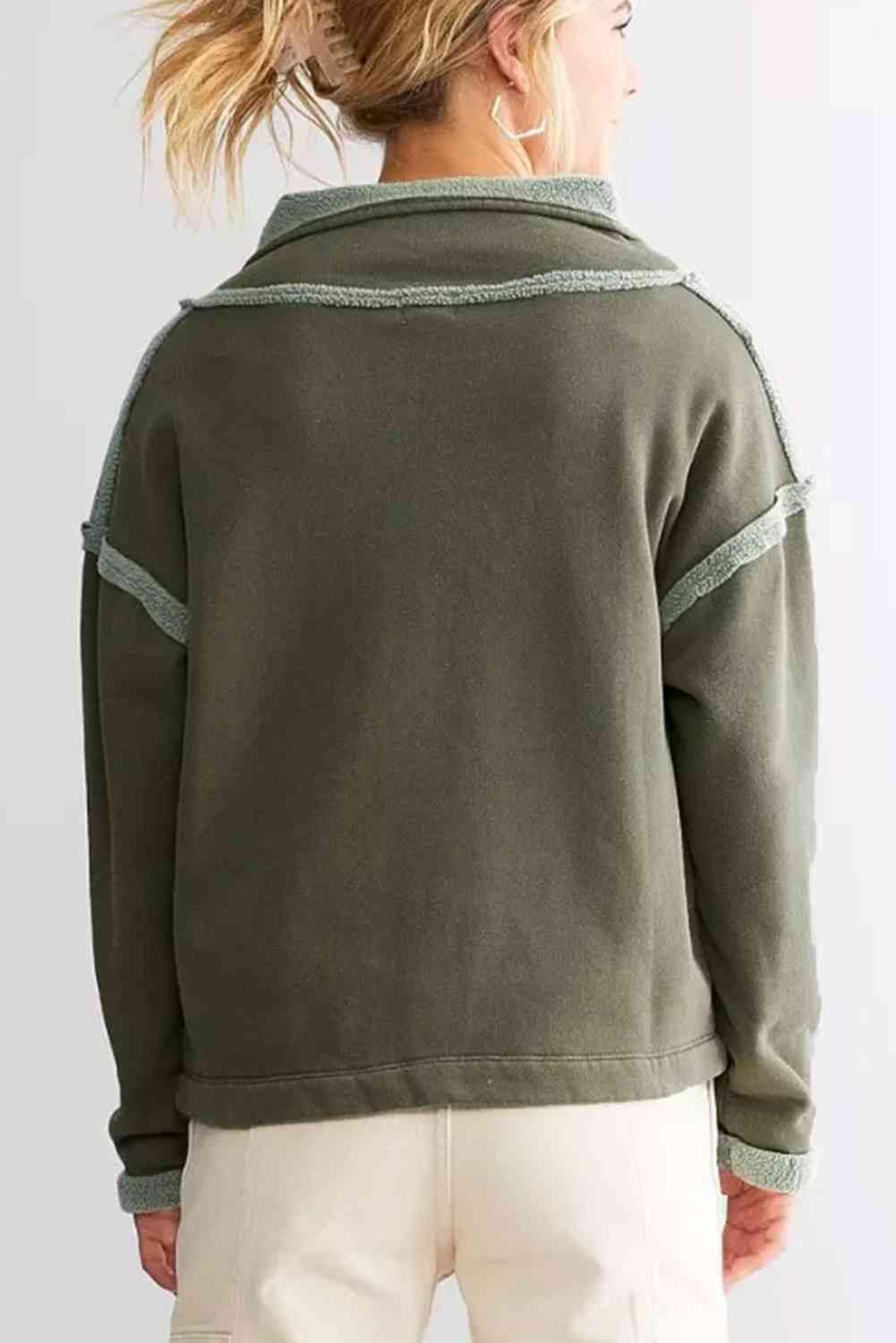 Snap discount up sweatshirt