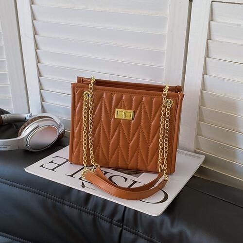 PU Leather Crossbody Bag - Trendsi