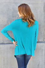 Basic Bae Full Size Open Front Long Sleeve Cover Up - Flyclothing LLC