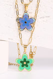 Flower Pendant Stainless Steel Necklace - Flyclothing LLC