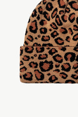 Leopard Pattern Cuffed Beanie - Trendsi