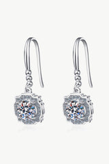 925 Sterling Silver Moissanite Hook Earrings - Trendsi