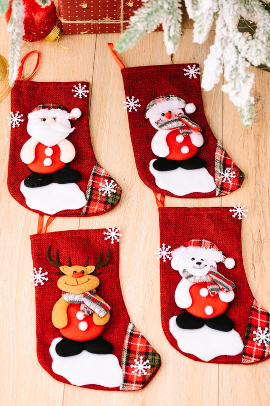 4-Pack Snowflake Christmas Stocking Hanging Widgets - Flyclothing LLC