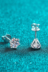 2 Carat Inlaid Moissanite Stud Earrings - Trendsi