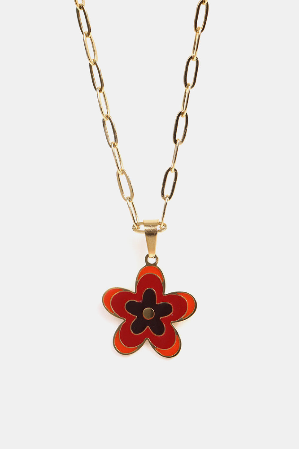 Flower Pendant Stainless Steel Necklace - Flyclothing LLC