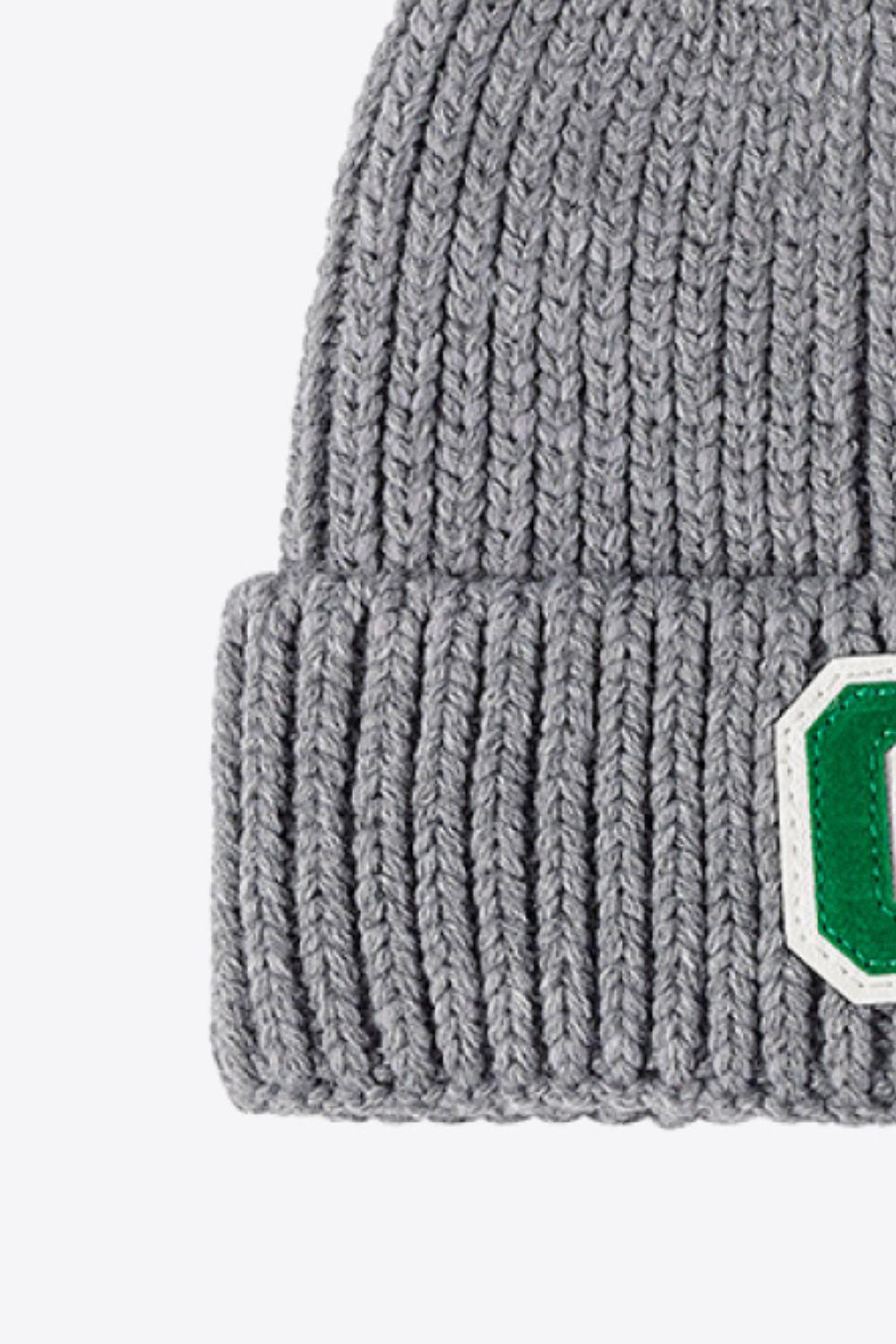 Letter C Patch Cuffed Beanie - Flyclothing LLC