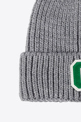 Letter C Patch Cuffed Beanie - Flyclothing LLC