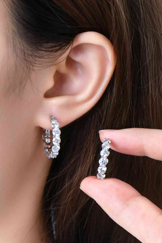 7.2 Carat Moissanite 925 Sterling Silver Earrings - Flyclothing LLC