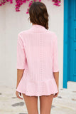 Half Sleeve Open Front Cardigan - Trendsi