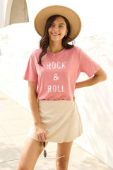 Simply Love Full Size ROCK & ROLL Short Sleeve T-Shirt - Flyclothing LLC