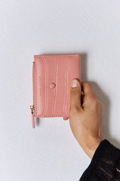 David Jones Texture PU Leather Mini Wallet - Flyclothing LLC