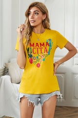 MAMACITA Graphic Round Neck Tee - Flyclothing LLC