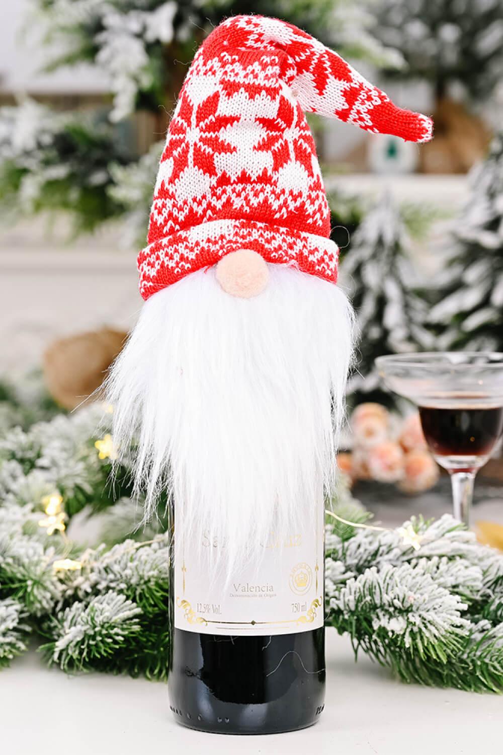 4-Pack Christmas Faceless Gnome Wine Bottle Covers - Flyclothing LLC