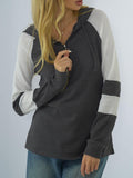 Waffle-knit Raglan Sleeve Zipper Front Hoody - Flyclothing LLC