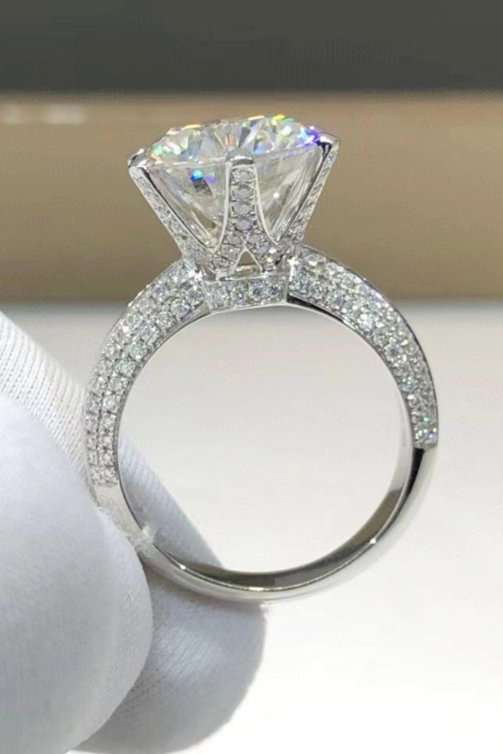 5 Carat  Moissanite 6-Prong Ring - Flyclothing LLC