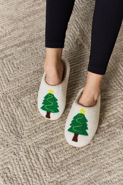 Melody Christmas Tree Cozy Slippers - Flyclothing LLC