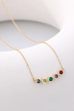 925 Sterling Silver Rainbow Cubic Zirconia Necklace - Flyclothing LLC