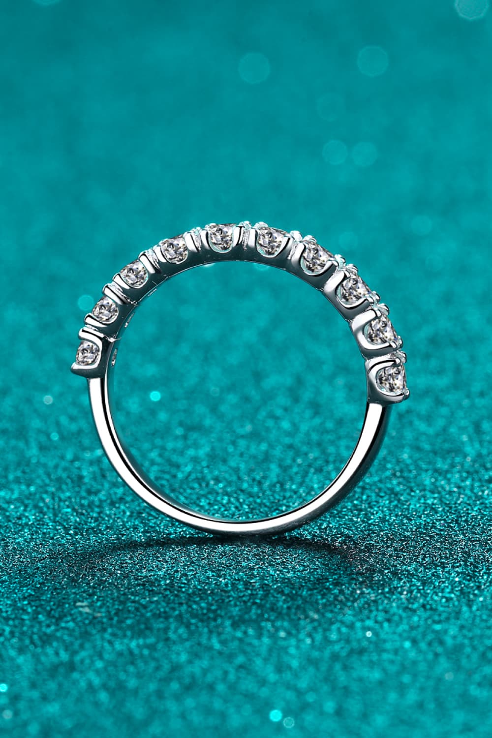 1 Carat Moissanite Half-Eternity Ring - Flyclothing LLC