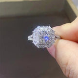 1 Carat Moissanite 925 Sterling Silver Ring - Flyclothing LLC