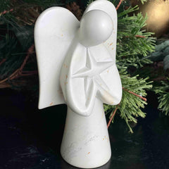 Angel Soapstone Sculpture Holding Star - Flyclothing LLC