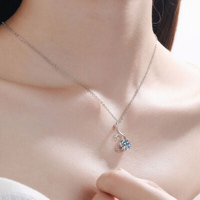 2 Carat Moissanite 925 Sterling Silver Necklace - Flyclothing LLC