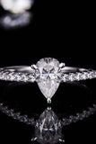 1 Carat Moissanite 925 Sterling Silver Side Stone Ring - Flyclothing LLC