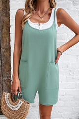 Spaghetti Strap Romper with Pockets - Flyclothing LLC