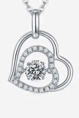 Moissanite Heart Pendant Necklace - Flyclothing LLC