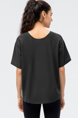 Round Neck Short Sleeve Active Tee - Flyclothing LLC