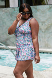 Marina West Swim Full Size Clear Waters Swim Dress in Rose Sky - Flyclothing LLC