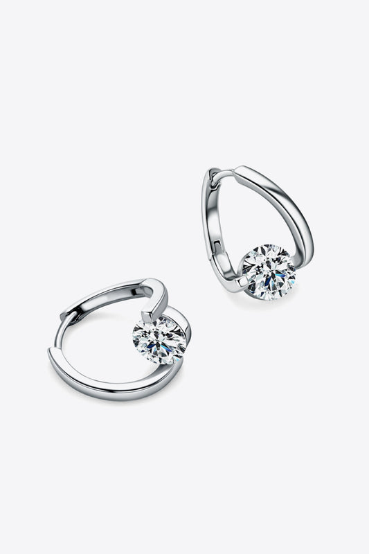 2 Carat Moissanite 925 Sterling Silver Heart Earrings - Flyclothing LLC