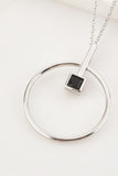 Black Zircon 925 Sterling Silver Necklace - Flyclothing LLC